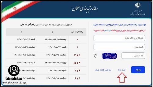 نحوه ثبت نام در سامانه اجرایی قانون رتبه بندی معلمان rtb.medu.ir